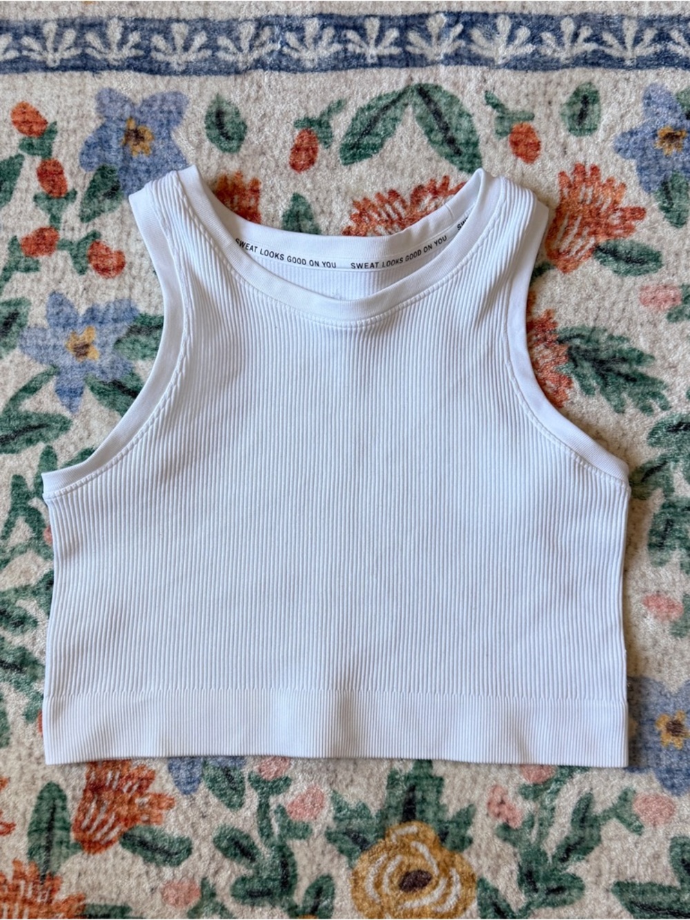 Aerie Ribbed High Neck Workout Tank Top